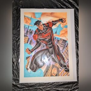 Thony Silas Large DC Comics Superboy Original Art Drawing 16.5 x 23.5 in